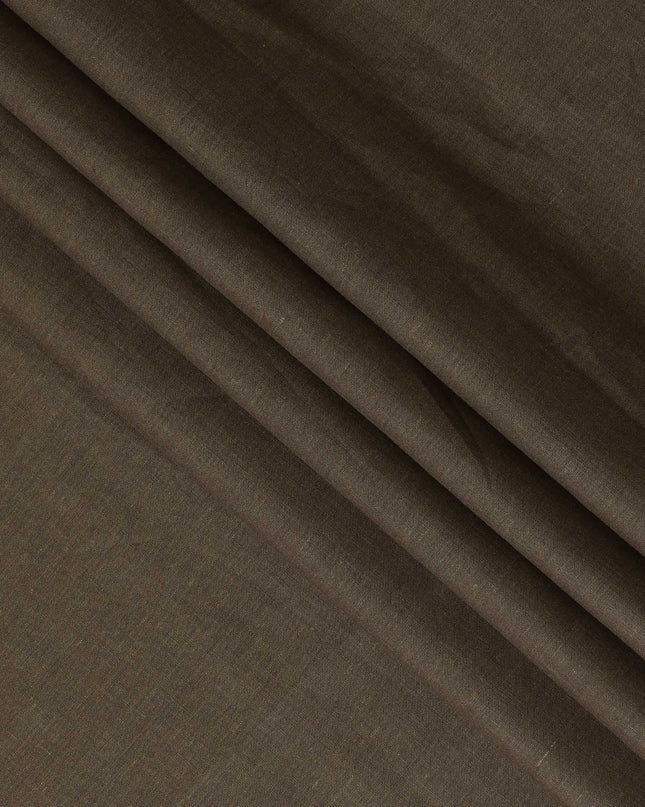 Olive Brown Pure Linen Fabric for Tailoring, 60 Lea, 150 cm Width-D20559