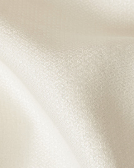 Ivory Textured Thick Linen Fabric for Jacketing and Trousers, 150 cm Width-D20561