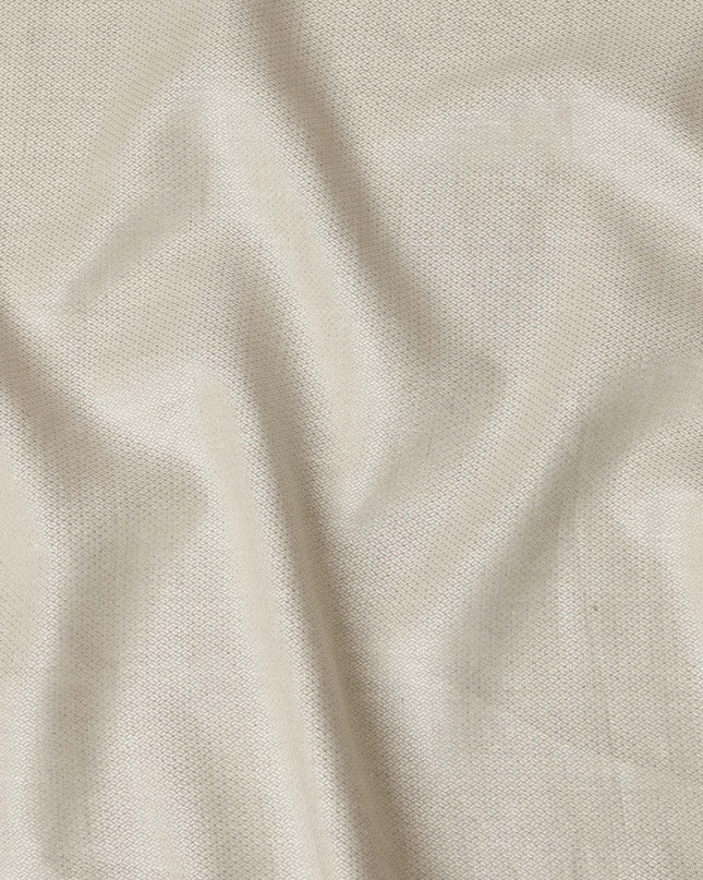 Beige Textured Thick Linen Fabric for Jacketing and Trousers, 150 cm Width-D20563