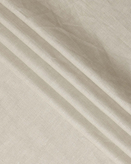 Beige Textured Thick Linen Fabric for Jacketing and Trousers, 150 cm Width-D20563