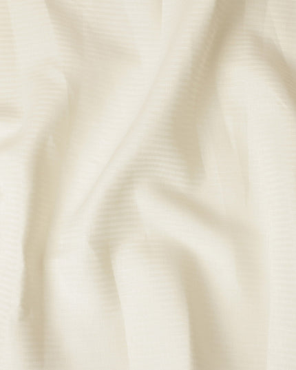 Off-White Textured Thick Linen Fabric for Jacketing and Trousers, 150 cm Width-D20564