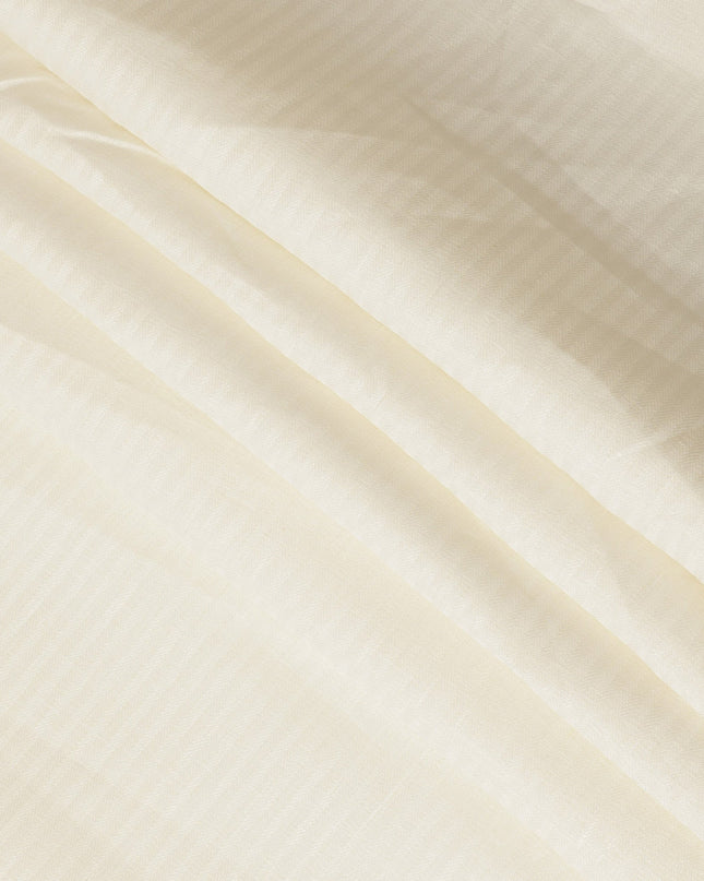 Off-White Textured Thick Linen Fabric for Jacketing and Trousers, 150 cm Width-D20564