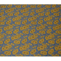 Blue and Mustard Floral Cotton Uragiri Voile with Jacquard, 110 cm Width-D20571 Regal Fabrics