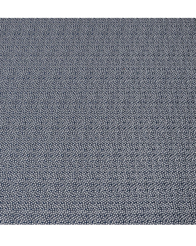 Navy Blue and White Dot Cotton Uragiri Voile with Jacquard, 110 cm Width-D20572