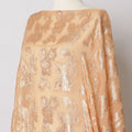 Peach Gold Somali Silk Chiffon Dirac Fabric with Metallic Lurex, 140 cm Width, 3.5 Meters - South Korea-D21101