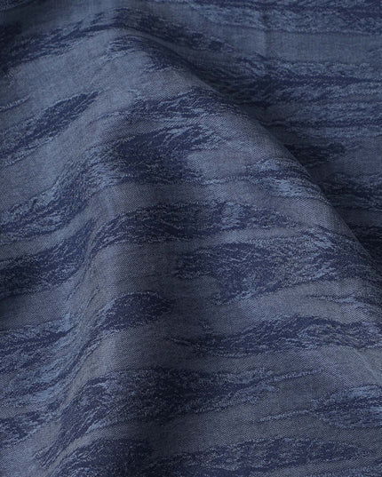 Navy Blue Sustainable Cupro Fabric, 140 cm Width - Biodegradable, Made in Turkey-D21112