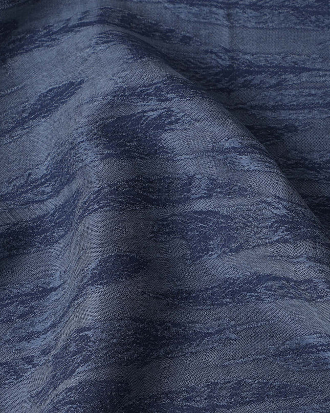 Navy Blue Sustainable Cupro Fabric, 140 cm Width - Biodegradable, Made in Turkey-D21112