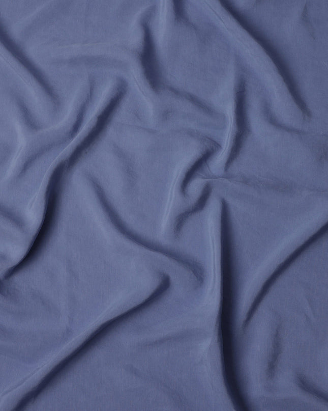 Steel Blue Sustainable Cupro Linen Fabric, 140 cm Width - Biodegradable, Made in Japan-D21118