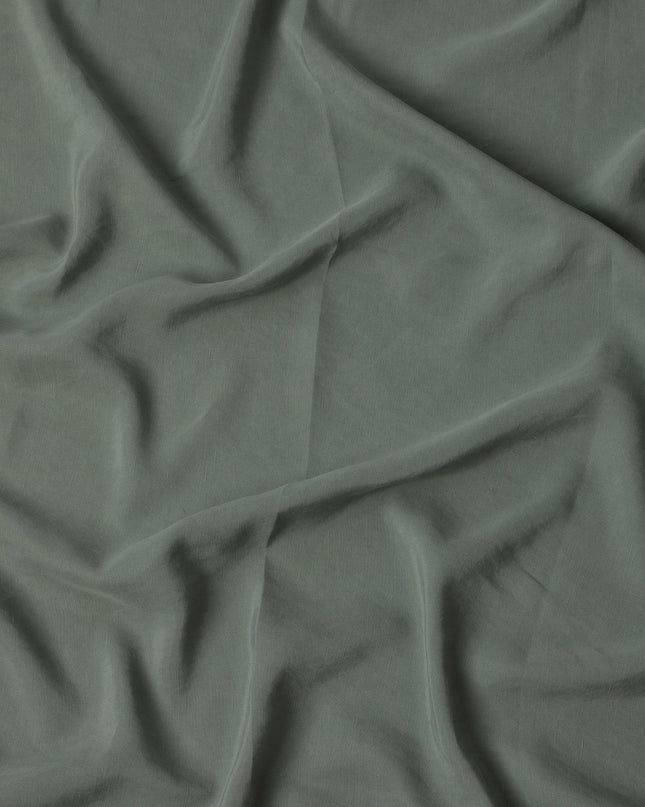 Olive Green Sustainable Cupro Linen Fabric, 140 cm Width - Biodegradable, Made in Japan-D21119