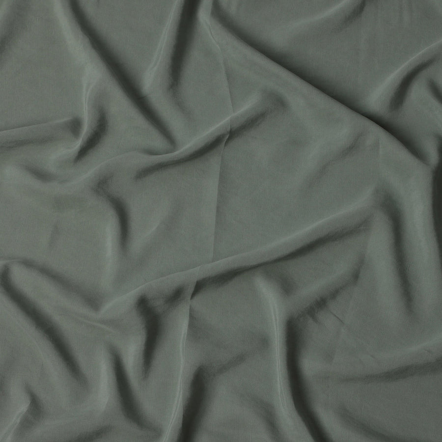 Olive Green Sustainable Cupro Linen Fabric, 140 cm Width - Biodegradable, Made in Japan-D21119
