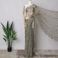 Light Brown, Sage green Two-Tone French Chantilly Lace Fabric, 5.5 Meters X 110 Cms, Premium Lace-D21203 Regal Fabrics