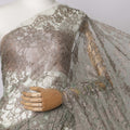 Light Brown, Sage green Two-Tone French Chantilly Lace Fabric, 5.5 Meters X 110 Cms, Premium Lace-D21203 Regal Fabrics