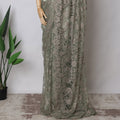 Light Brown, Sage green Two-Tone French Chantilly Lace Fabric, 5.5 Meters X 110 Cms, Premium Lace-D21203 Regal Fabrics