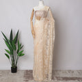 Light Peach Single tone French Chantilly Lace Fabric, 5.5 Meters X 110 Cms, Premium Lace-D21210 Regal Fabrics
