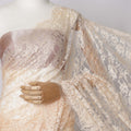 Light Peach Single tone French Chantilly Lace Fabric, 5.5 Meters X 110 Cms, Premium Lace-D21210 Regal Fabrics