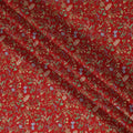 Red Floral Cotton Lawn Digital Print Fabric - 110 cm Width-D21214