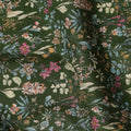 Green Floral Cotton Lawn Digital Print Fabric - 110 cm Width-D21215