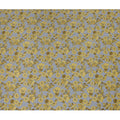 Gray and Yellow Floral Cotton Lawn Digital Print Fabric - 110 cm Width-D21219