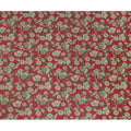 Red and Green Floral Cotton Lawn Digital Print Fabric - 110 cm Width-D21222