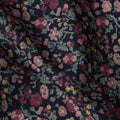 Navy and Pink Floral Cotton Lawn Digital Print Fabric - 110 cm Width-D21229 - Regal Fabrics