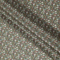 Green and White Floral Cotton Lawn Digital Print Fabric - 110 cm Width-D21240 Regal Fabrics