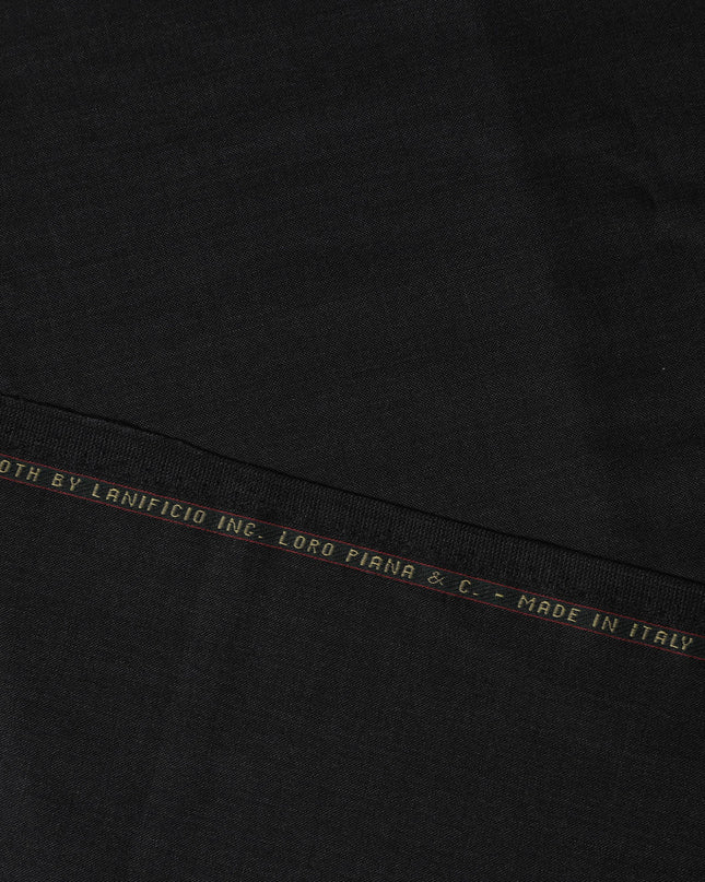 Charcoal Grey LOROPIANA Super 150's All Wool Suiting Fabric - 3.5 Meters, 150 cm Width, Made in Italy-D21246