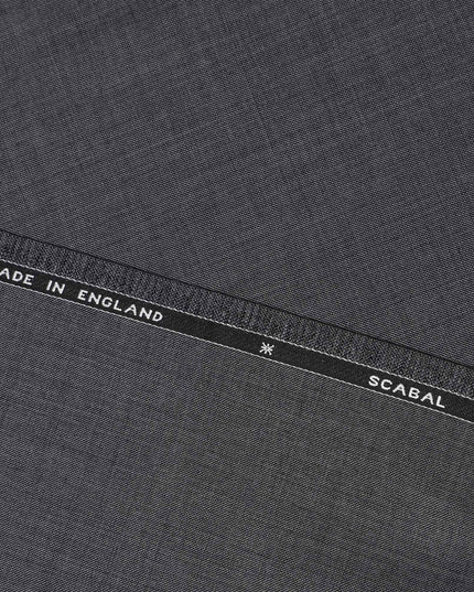 Grey SCABAL Super 120's All Wool Suiting Fabric - 3.5 Meters, 150 cm Width, Made in the UK-D21249