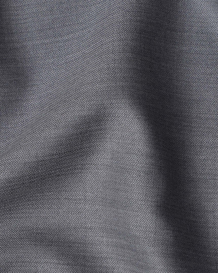 Light Grey SCABAL Super 120's All Wool Suiting Fabric Herringbone Design- 3.5 Meters, 150 cm Width, Made in the UK-D21250