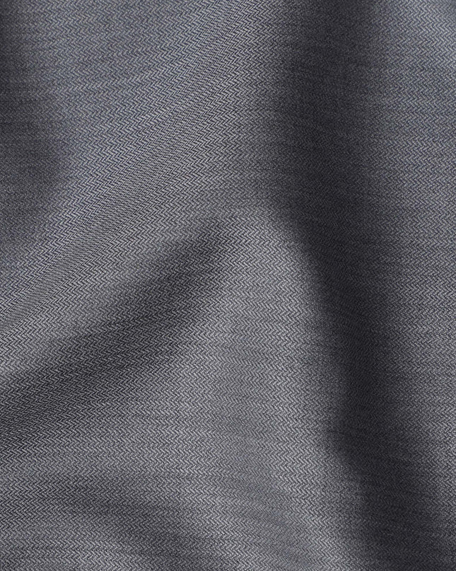 Light Grey SCABAL Super 120's All Wool Suiting Fabric Herringbone Design- 3.5 Meters, 150 cm Width, Made in the UK-D21250