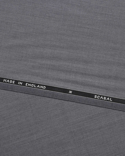 Light Grey SCABAL Super 120's All Wool Suiting Fabric Herringbone Design- 3.5 Meters, 150 cm Width, Made in the UK-D21250