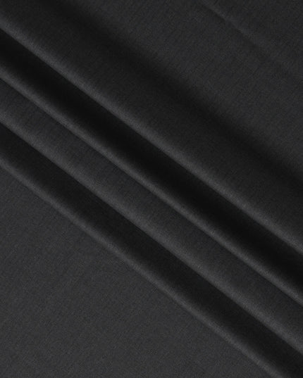 Charcoal Grey Italian Super 140's All Wool Suiting Fabric, 3.5 Meters, Width 150 cm-D21344