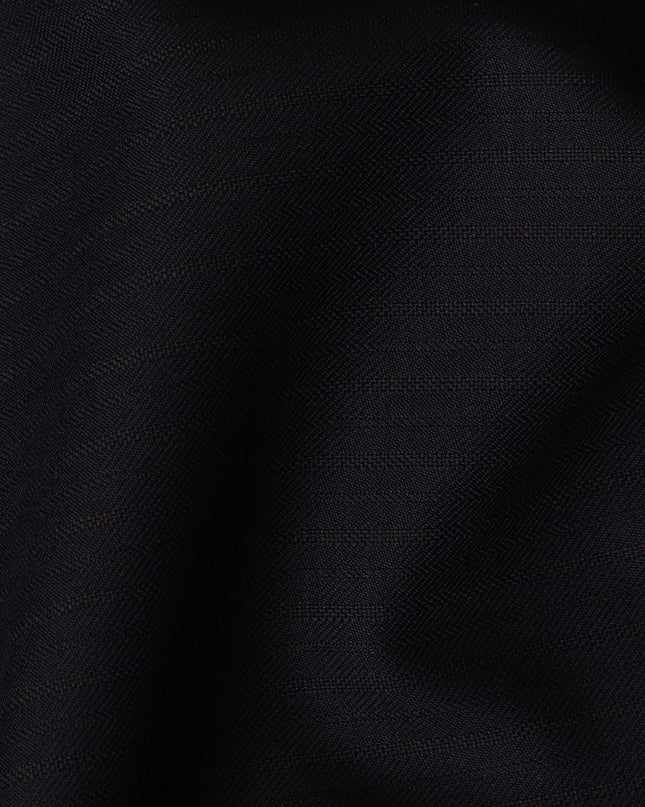 Navy Blue with Subtle Red Pinstripe Italian Super 140's All Wool Suiting Fabric, 3.75 Meters, Width 150 cm-D21345