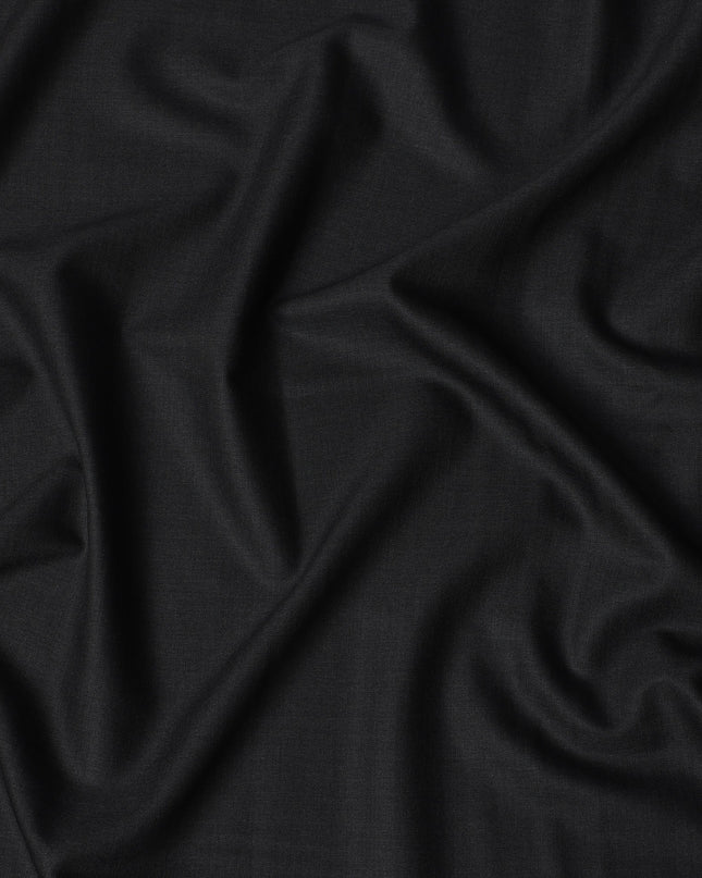 Charcoal Grey Italian Super 130's All Wool Suiting Fabric, 3.50 Meters, Width 150 cm-D21346