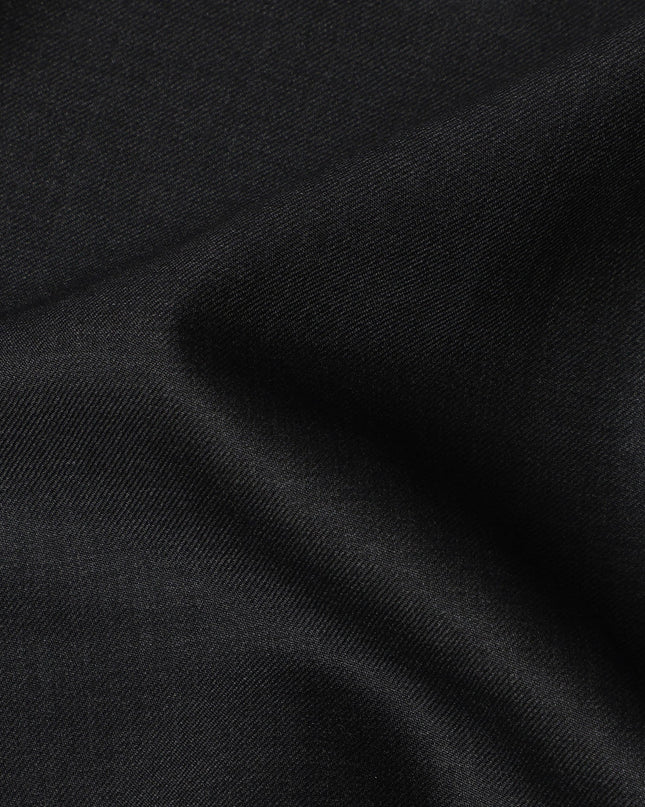 Charcoal Grey Italian Super 130's All Wool Suiting Fabric, 3.50 Meters, Width 150 cm-D21346