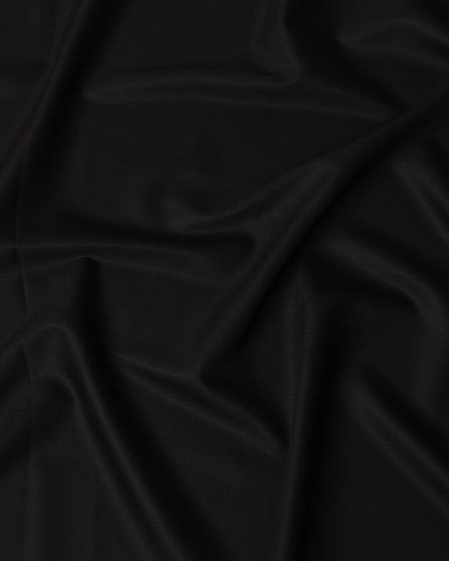 Classic Black Italian Super 130's All Wool Suiting Fabric, 3.50 Meters, Width 150 cm-D21347