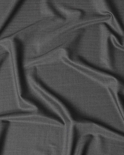 Grey with Subtle Pinstripe English Super 120's All Wool Suiting Fabric, 3.75Meters, Width 150 cm-D21349