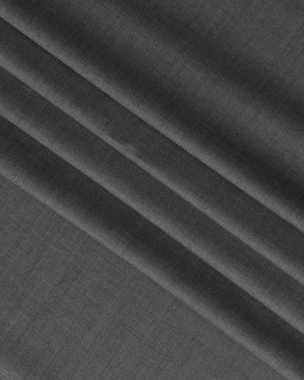 Grey with Subtle Pinstripe English Super 120's All Wool Suiting Fabric, 3.75Meters, Width 150 cm-D21349