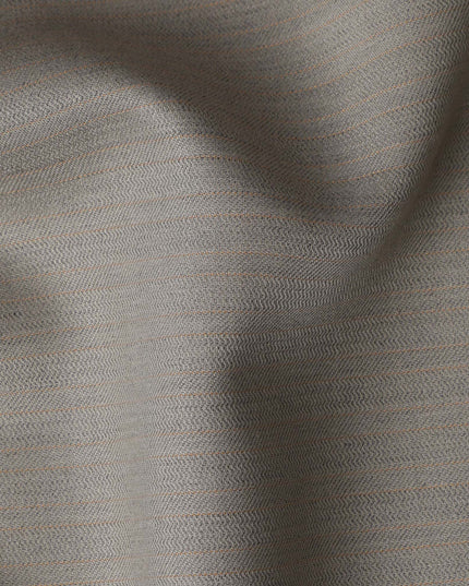 Light Grey with Subtle Pinstripe English Super 120's All Wool Suiting Fabric, 3.75Meters, Width 150 cm-D21350