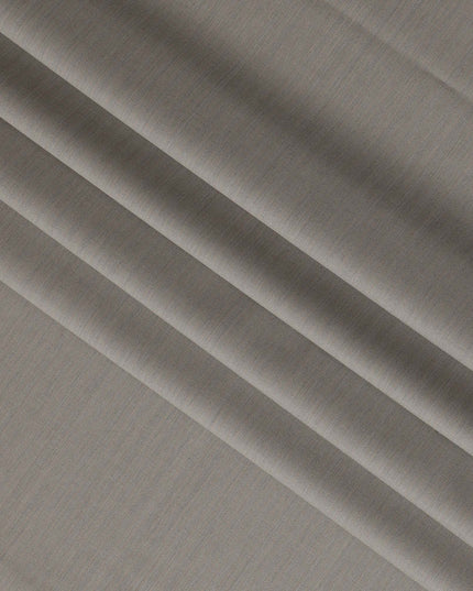 Light Grey with Subtle Pinstripe English Super 120's All Wool Suiting Fabric, 3.75Meters, Width 150 cm-D21350