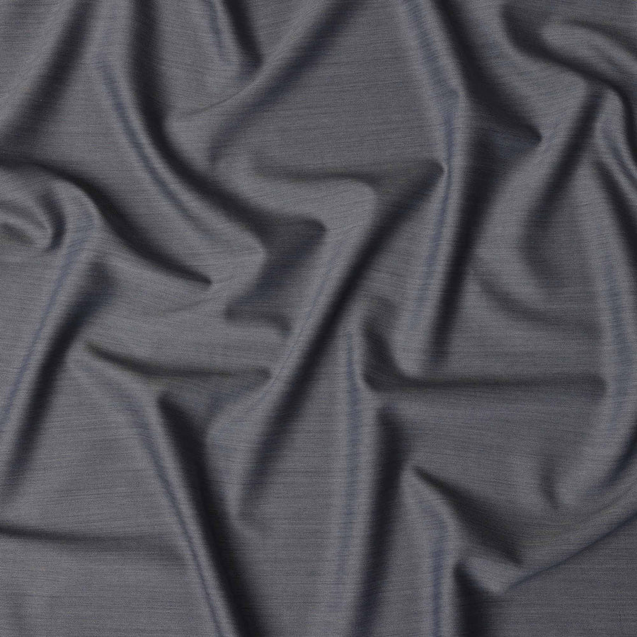 قماش صوف إنجليزي Super 120's باللون الأزرق الفولاذي مع خطوط دقيقة، 3.75 متر، عرض 150 سم - D21351