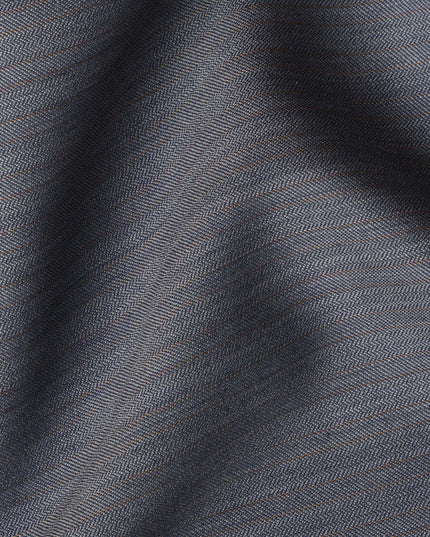 Steel Blue with Subtle Pinstripe English Super 120's All Wool Suiting Fabric, 3.75Meters, Width 150 cm-D21351