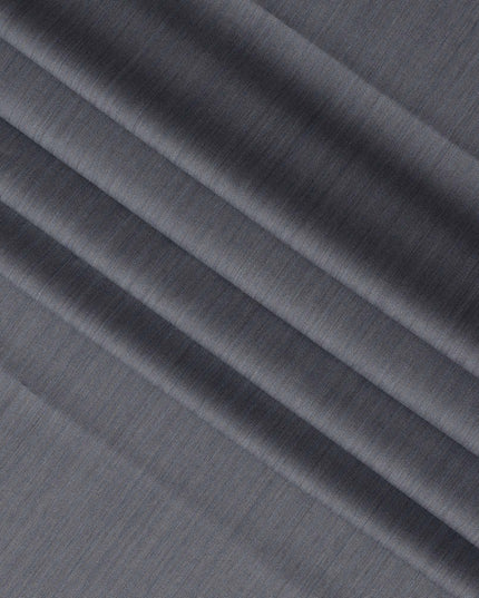 Steel Blue with Subtle Pinstripe English Super 120's All Wool Suiting Fabric, 3.75Meters, Width 150 cm-D21351