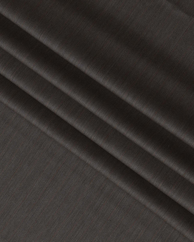 Greyish Brown with Subtle Pinstripe English Super 120's All Wool Suiting Fabric, 3.75Meters, Width 150 cm-D21352