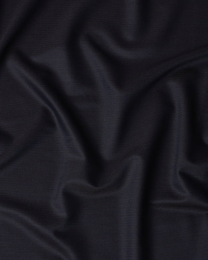 Dark Ink Blue with Red Pinstripe English Super 120's All Wool Suiting Fabric, 3.75Meters, Width 150 cm-D21353