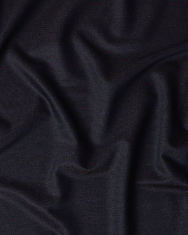 Dark Ink Blue with Red Pinstripe English Super 120's All Wool Suiting Fabric, 3.75Meters, Width 150 cm-D21353