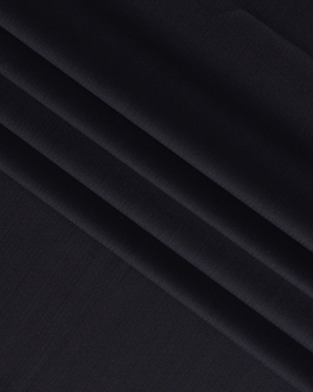 Dark Ink Blue with Red Pinstripe English Super 120's All Wool Suiting Fabric, 3.75Meters, Width 150 cm-D21353