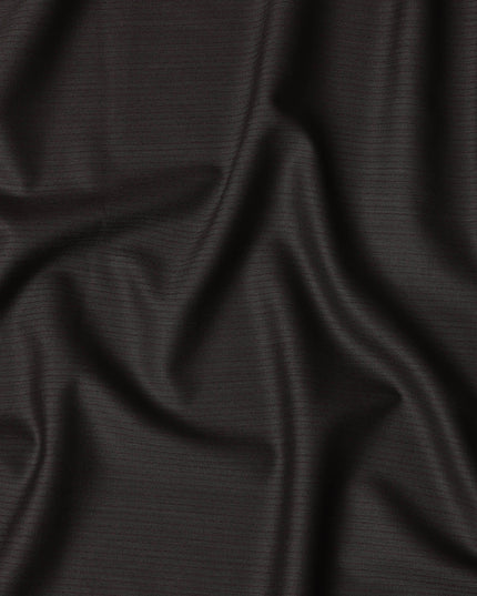 Dark Brown with Red Pinstripe English Super 120's All Wool Suiting Fabric, 3.75Meters, Width 150 cm-D21354