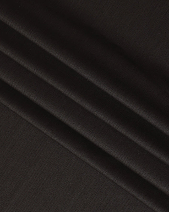 Dark Brown with Red Pinstripe English Super 120's All Wool Suiting Fabric, 3.75Meters, Width 150 cm-D21354