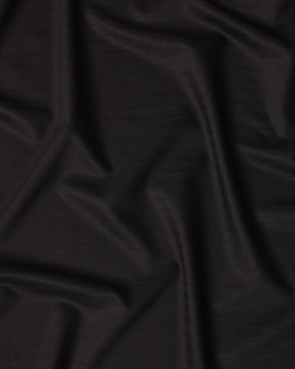 Charcoal Black English Super 120's All Wool Suiting Fabric, 3.75 Meters, Width 150 cm-D21356