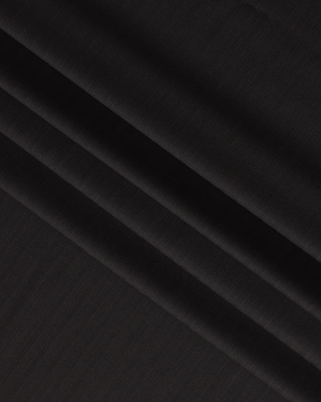 Charcoal Black English Super 120's All Wool Suiting Fabric, 3.75 Meters, Width 150 cm-D21356